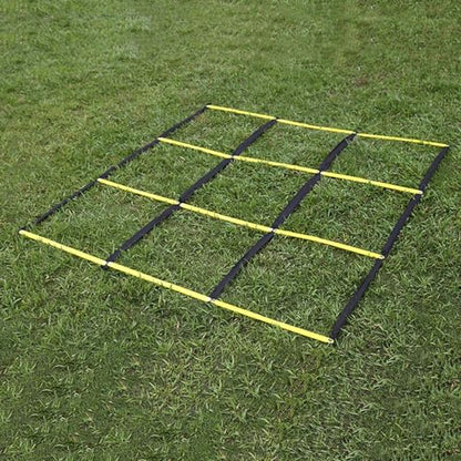 Multifunctional 9 Grids Agility Ladder for Sports Training Fitness and Footworks Drill Agility Train Enduring Adjusted Speed Training - color: Yellow
