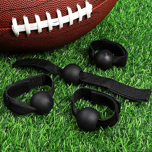 TOBWOLF 4PCS American Football Catching Trainer Band, Rugby Football Catching Receiver Trainers, Football Receiving Training, Volleyball Catching Training Hand Strap Beginner Practice Fingertip