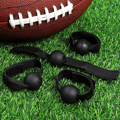 TOBWOLF 4PCS American Football Catching Trainer Band, Rugby Football Catching Receiver Trainers, Football Receiving Training, Volleyball Catching Training Hand Strap Beginner Practice Fingertip