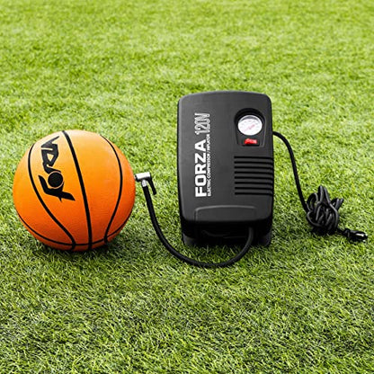 FORZA Electric Ball Pump [120V] - Quick & Easy Soccer Ball/Tyre Inflation | Triple Pressure Gauge (PSI, KPA & BAR) - US, UK, EU Adapter Included | Flexible Hose