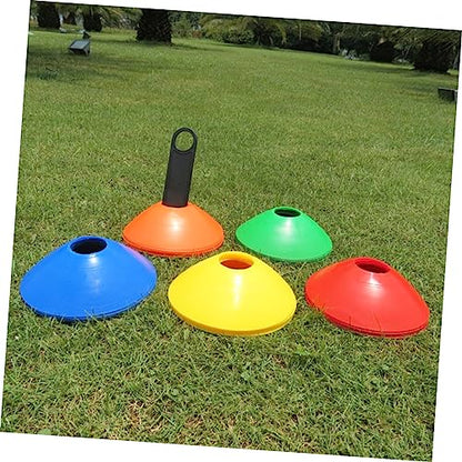 Garneck Football Training Disc Cone Markers Trainer Spot Equipment Pre Sports Rugby Soccer Training Disc Blue - color: Blue