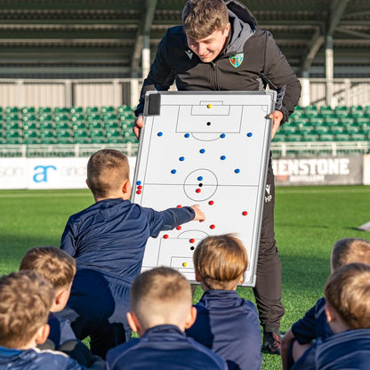 FORZA 35in x 24in Double-Sided Sports Coaching Whiteboard | 13 Sport Options - Dry Erase Board Equipped with Magnetic Markers, Pen & Eraser (Soccer, Without Carry Bag) - size: Without Carry Bag, style: Soccer