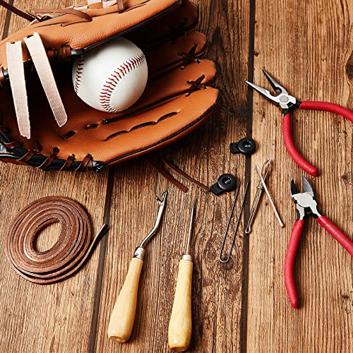 Glove Relacing Kit for Baseball or Softball Mitts Baseball Care Kit Include 2 Strips 78.74 inch Lace Drawstring Threader 4 Glove Locks 5 Lacing Tools with Box