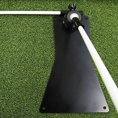FINGER TEN Golf Alignment Stick Holder Swing Practice Plate Plane Trainer Training Aid Alignment Stick Base - color: 360° Adjustable Practice Plate