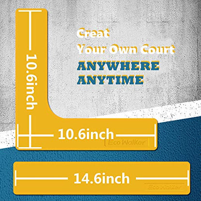 Court Line Marker Set Create Your Own Pickleball Mini Tennis Court - color: BLUE-YELLOW
