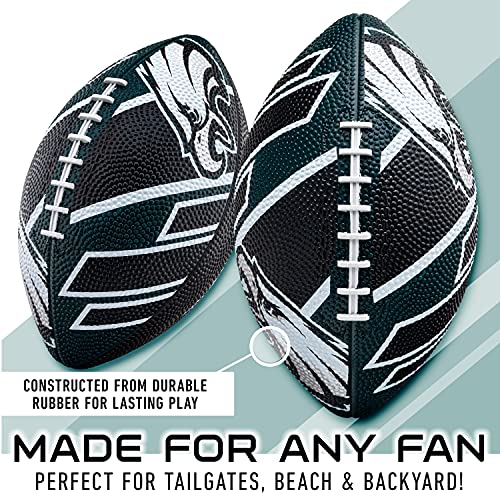 Franklin Sports NFL Team Footballs - Rubber Youth Mini Balls for All Teams - Kids 8.5" Football + Air Pump Sets - Official NFL Licensed - style: Philadelphia Eagles