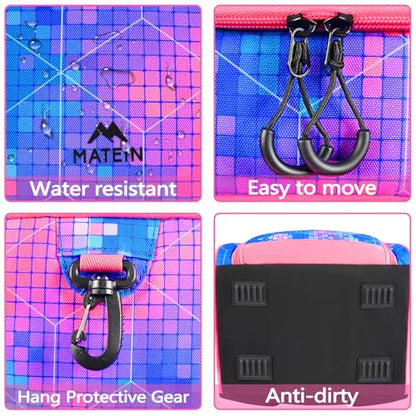 MATEIN Basketball Bag, Sturdy Soccer Bag with Ball Holder & Shoe Compartment, Large Basketball Backpack for Training Equipment, Water Resistant Sports Ball Backpack Fits Volleyball Football, Colorful - color: Pink
