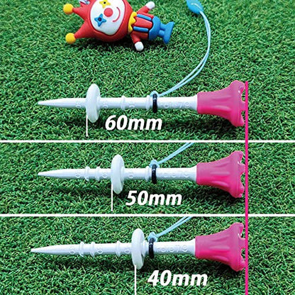 BIRDIE79 Upgraded Premium Big Head(Silicone) Golf Tees 3-1/4 – Height Adjustable – Easy Tee Up -Tee Off with Greater Consistency – Excellent Durability – Golf Tee Hanger – 1Pack