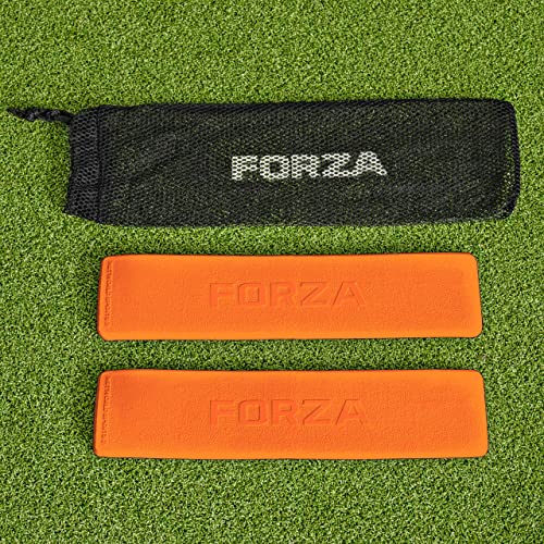 FORZA Throwdown Pitch Line Markers | Pack of 10 Weatherproof Rubber Field/Court Line Markers | 9 Colors Available - color: Fluro Orange