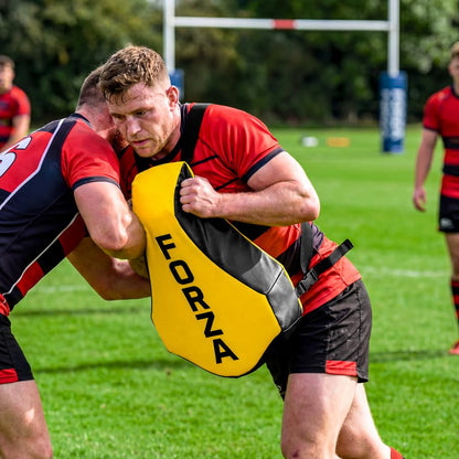 FORZA Body Rugby Tackle Pad – Hands-Free Rugby Training Shield with High-Density Foam & Weatherproof PVC Cover – Senior Contact Drill Pad, 23.5in x 20.5in x 4in