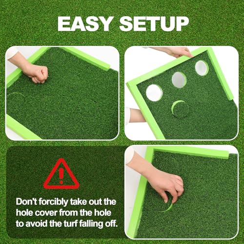 Golf Putting Mat, Practice Golf Putting Green Training Aid for Indoor, Outdoor at Home, Office, Backyard with Putter and Balls 9.84 ft - size: Width: 17.7 in; Length: 9.84 ft