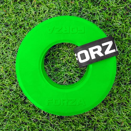 FORZA Flat Disc Ring Markers | Durable PVC Training Markers for Sports, Agility Drills & Skill Development - Pack of 10 - color: Fluro Green