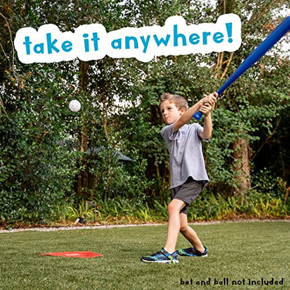 Franklin Sports Field Day Baseball Base Set - Throw Down Rubber Bases for Baseball + Softball with Home Plate - Portable Backyard Baseball, Softball, Kickball Bases - Easy Set Up Rubber Base Set Red