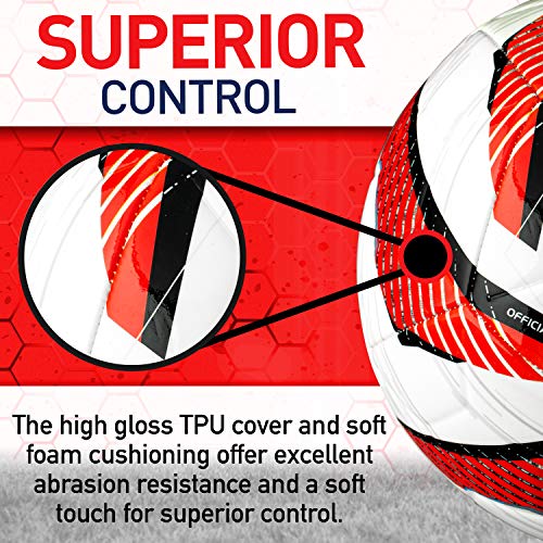 Franklin Sports MLS Tornado Soccer Ball - Soft Cover - Official Size and Weight Soccer Ball - Air Pump Included - size: Size 4 - Ages 8-12