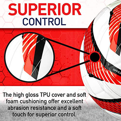 Franklin Sports MLS Tornado Soccer Ball - Soft Cover - Official Size and Weight Soccer Ball - Air Pump Included - size: Size 4 - Ages 8-12