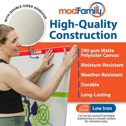 Pickleball Dink Pad Practice Board Poster Rebounder Training Aid - Improve Your Pickle-Ball Game Dinks & Reflexes - Transform Any Wall Into A Pickle Ball Court and Net Indoor or Outdoors by Modfamily - size: XL 3'x6' (2 Persons)