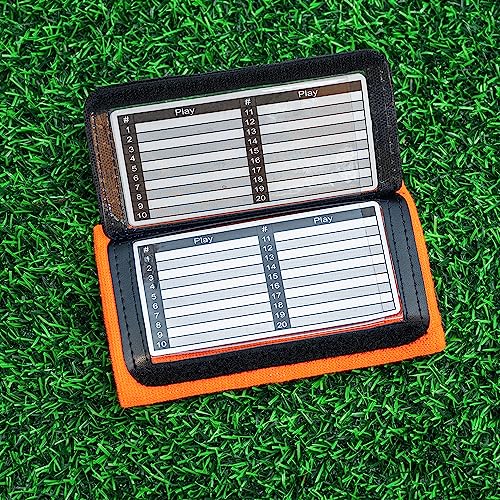 Youth Triple Playbook Wristband Quarterback Wrist(10 Pack)- Triple Windows Playbook QB Wristband - Great for Football Plays, Baseball Calls All Sports - color: Orange