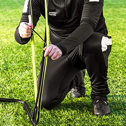 FORZA Quarterback Throwing Net - QB Target Practice Aid | Football Fade Trainer Practice Equipment | Quarterback Drop in Throwing Net | Football Training Gear
