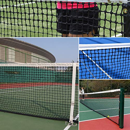 Tennis Net 42FT Professional Heavy Duty Nylon Net, Compatible with All Standard Tennis Posts, Included Indoor Outdoor Court - style: double-layer tennis net