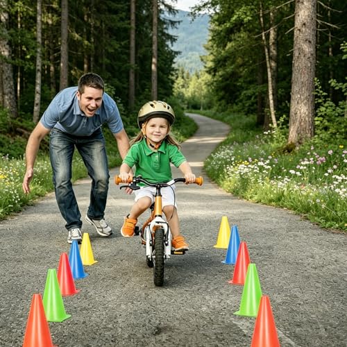 30 x 9-inch Plastic Traffic Cones – Safety Cones for Sports Agility Training, Football Practice Equipment, and Drills for Basketball and Football