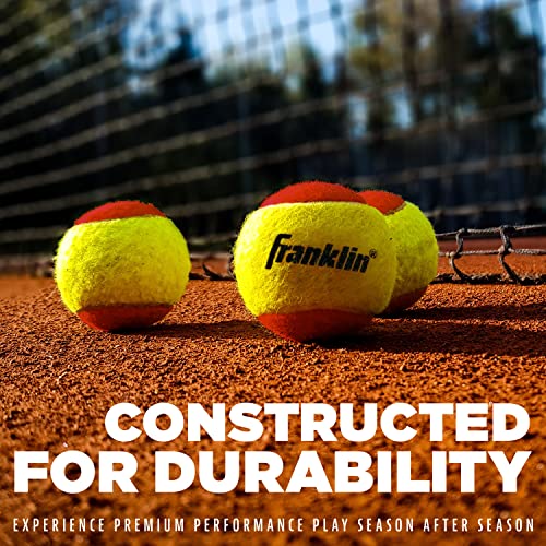 Franklin Sports Starter Tennis Balls - Pressureless, Low Bounce for Beginners - Great for Training + Practice - 3 Pack - All Court Surface