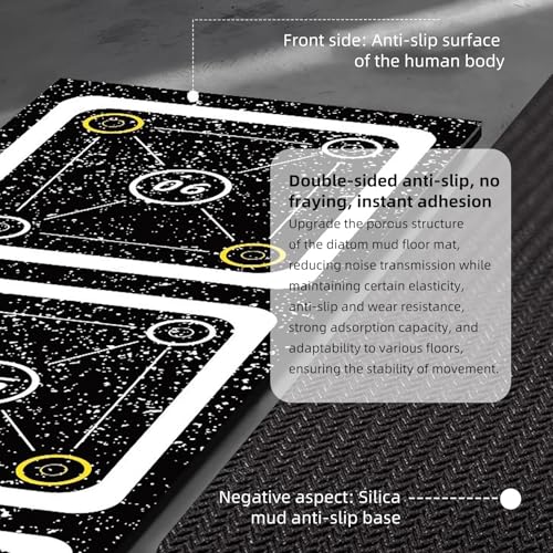 Rubber Agility Ladder Non-Slip Speed Agility Training Ladder Pad for Soccer Football Footwork, Workout Ladder for Soccer Football Tennis Boxing Training, Agility Training Equipment - size: 8.8 ft
