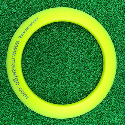 MAZEL Golf Putting Cup/Ring for Training Aid Indoor & Outdoor - All-Direction Practice Hole Putting Accuracy Trainer - color: Yellow Ring