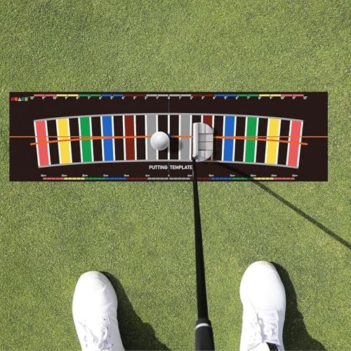 Crystal Velvet Golf Putting Training Mat, Arc Hitting Pad Simulator Alignment Training Aid for Golf Practice - color: A