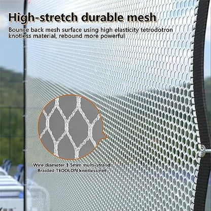 Tennis Rebounder Net 9.5 x 7Ft for Backyard Training | Tennis/Sports Ball/Pickleball Practice Wall | Outdoor Tennis Backboard Net for Court