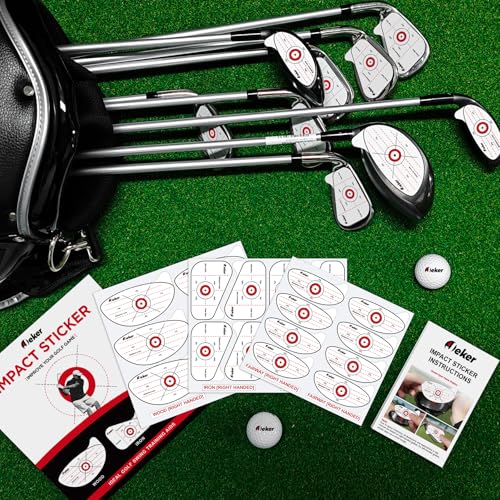 Golf Impact Tape - High-Resolution Strike Stickers for Iron, Wood & Fairway Clubs, Non-Residue, Swing Training Aid Impact Labels