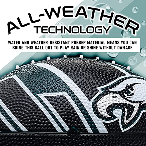 Franklin Sports NFL Team Footballs - Rubber Youth Mini Balls for All Teams - Kids 8.5" Football + Air Pump Sets - Official NFL Licensed - style: Philadelphia Eagles