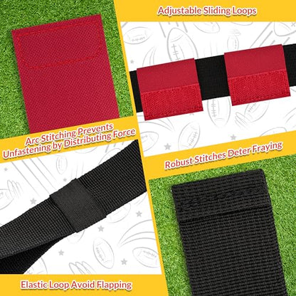 Flag Football Belts, Flag Football Set with Red and Blue Flags for 28 Player Team Trainning Bundle