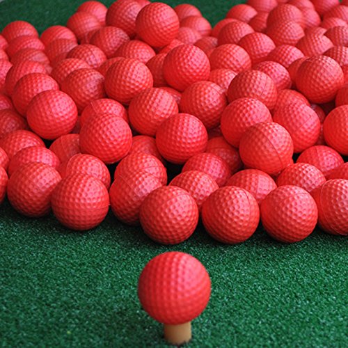 Dsmile 36 Pack Foam Golf Practice Balls Light Soft Elastic Training Multifunction Sport Balls - color: Red*36