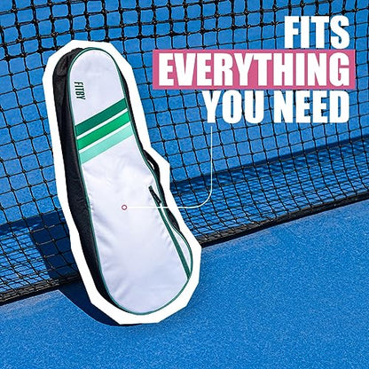 Tennis Bag for Men & Women - Lightweight Durable Racquet Bag with Adjustable Shoulder Strap & Side Pockets - Fits Multiple Racquets - Tennis Racket Cover (27" x 10")