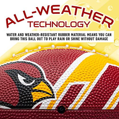 Franklin Sports NFL Team Footballs - Rubber Youth Mini Balls for All Teams - Kids 8.5" Football + Air Pump Sets - Official NFL Licensed - style: Arizona Cardinals
