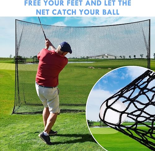 Amazgolf Golf Net,10Ft,15Ft,20Ft,25Ft, 30Ft, 40Ft Golf Practice Net,Sports Practice Barrier Net, Heavy Duty Ball Netting Golf Hitting Net, DIY Ball Net,Baseball Net Hockey Net and Chipping Net - size: 10*30ft