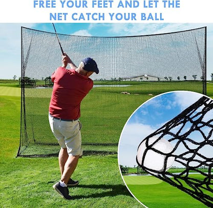 Amazgolf Golf Net,10Ft,15Ft,20Ft,25Ft, 30Ft, 40Ft Golf Practice Net,Sports Practice Barrier Net, Heavy Duty Ball Netting Golf Hitting Net, DIY Ball Net,Baseball Net Hockey Net and Chipping Net - size: 10*30ft