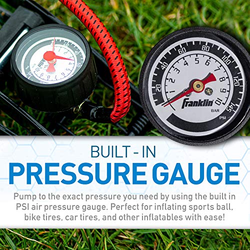 Franklin Sports Foot Air Pump for Balls, Bikes, Inflatables and More - High-Pressure Foot Pedal Pump - Compact Heavy Duty