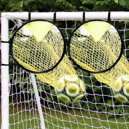 Football Target Net, 16" Easy-to-Attach Soccer Goal Net, Soccer Target Goal for Shooting Training, Improves Accuracy, for Shooting Accuracy Training, Fits Most Standard Goals - style: 2PCS
