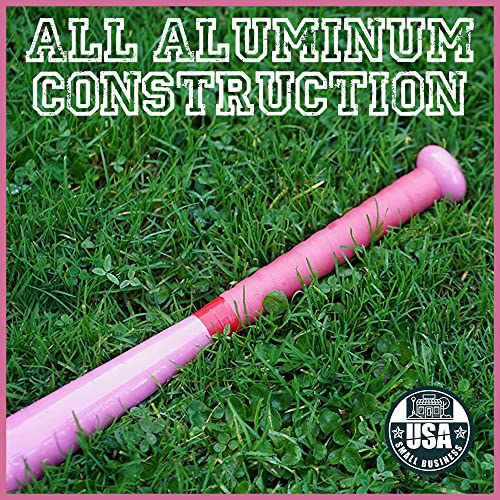 KOTIONOK Aluminum Baseball Bat - 28-30 Inch 35 Oz - Softball, Batting Practice, Pickup Games - Metal Tball Bat - color: Pink