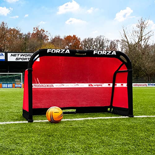 FORZA Aluminum POD Soccer Goals | PRO ALU50 Folding Soccer Goal - Fold-Away & Freestanding Target Goals - x4 Sizes and x9 Colors - color: Red, size: 5ft x 3ft
