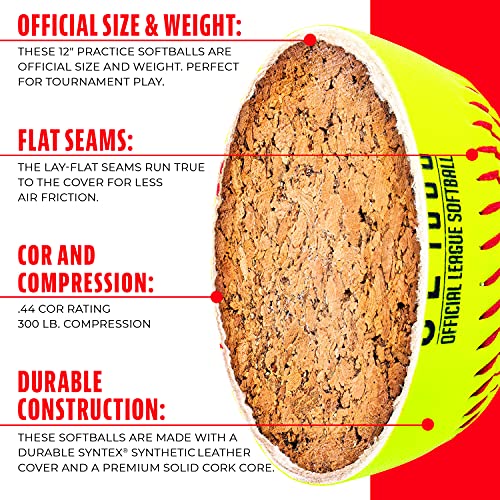 Franklin Sports Practice Softballs Youth Softballs Great for Kids and Girls Fastpitch Players Perfect for Practice