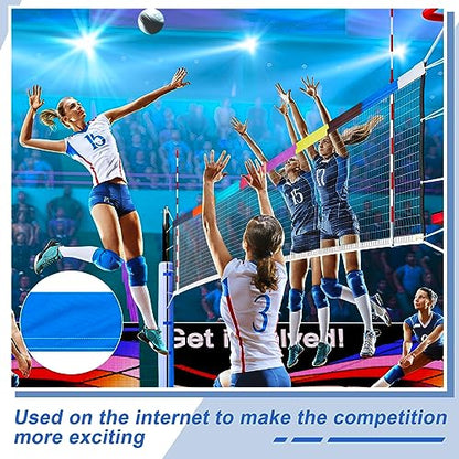 Libima Volleyball Net Zone Tape Setter Training Equipment Volleyball Net Measure Chain Hitting Target Zone Practice Training Aid Equipment for Referee Outdoor Indoor Strategic Trainer