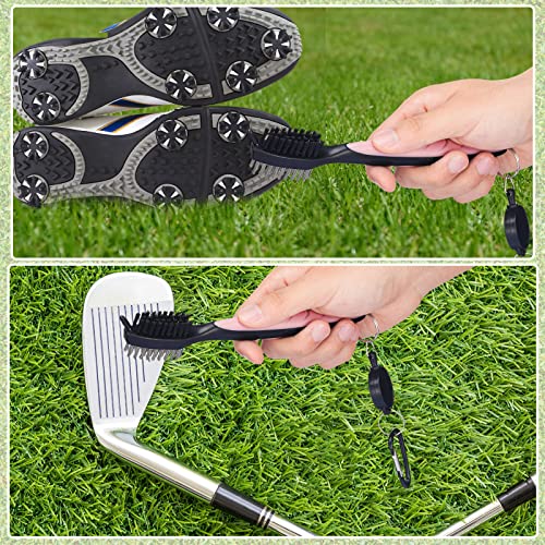 18 Pcs Pink Golf Accessories Kit Include Golf Ball Marker Balls Holder Club Groove Cleaner Brush Divot Repair Plastic Tees Towel with Clip Gift Set for Women