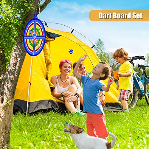 2 in 1 Basketball Hoop and Dart Board, 14" Dart Board for Kids, Basketball Hoop for Kids Toddlers, Sports & Outdoor Play, Birthday Gift Toys for 3 4 5 6 7 8 9 10 Year Old Boys Girls Kids, Party Favors - style: 2 in 1 Blue Outer Space Theme
