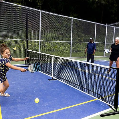 Portable Pickleball Net System, FOME 22 FT Pickleball Net Portable Outdoor Regulation Size Pickleball Nets and Accessories with Carry Bag Steady Steel Frame Strong PE Pickle Ball Net