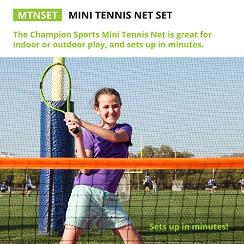 Champion Sports Portable Tennis Net: 10 Foot Kids Mini Tennis Set & Athletic Equipment
