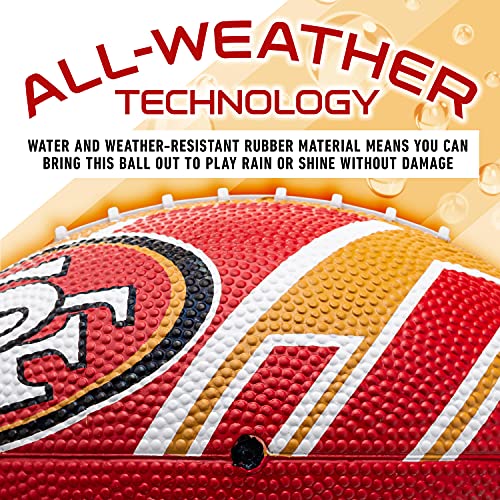 Franklin Sports NFL Team Footballs - Rubber Youth Mini Balls for All Teams - Kids 8.5" Football + Air Pump Sets - Official NFL Licensed - style: San Francisco 49ers