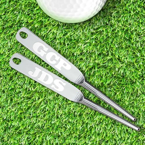 Genco Custom Text Engraved- Golf Divot Tool- Golf Accessories for Men- Stainless Steel Golf Divot Repair Tool- Golf Gifts for Men. - size: 1 Divot Tool