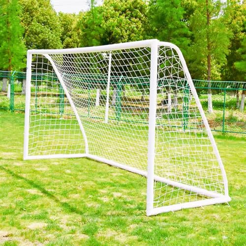 KATARUS Soccer Goal 12x6FT/10x6.5FT/8x6FT/8x5FT/6x4FT Outdoor Soccer Net Goals for Backyard with Weatherproof UPVC Frame & Ground Stakes Portable PVC Soccer Goal Post for Adults & Youth Training
